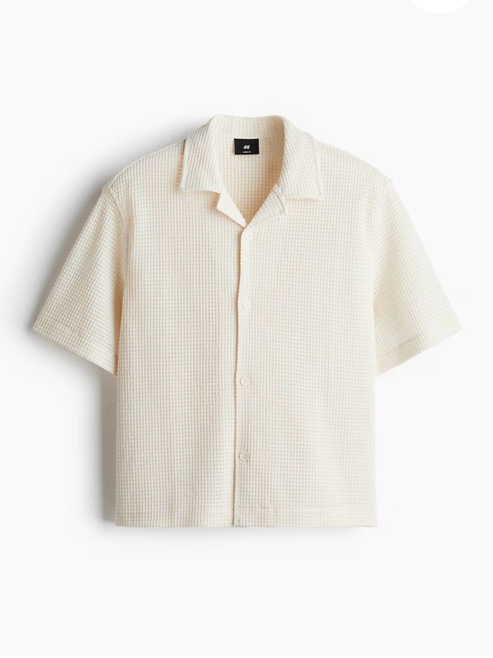H&M LOOSE-FIT WAFFLED RESORT SHIRT